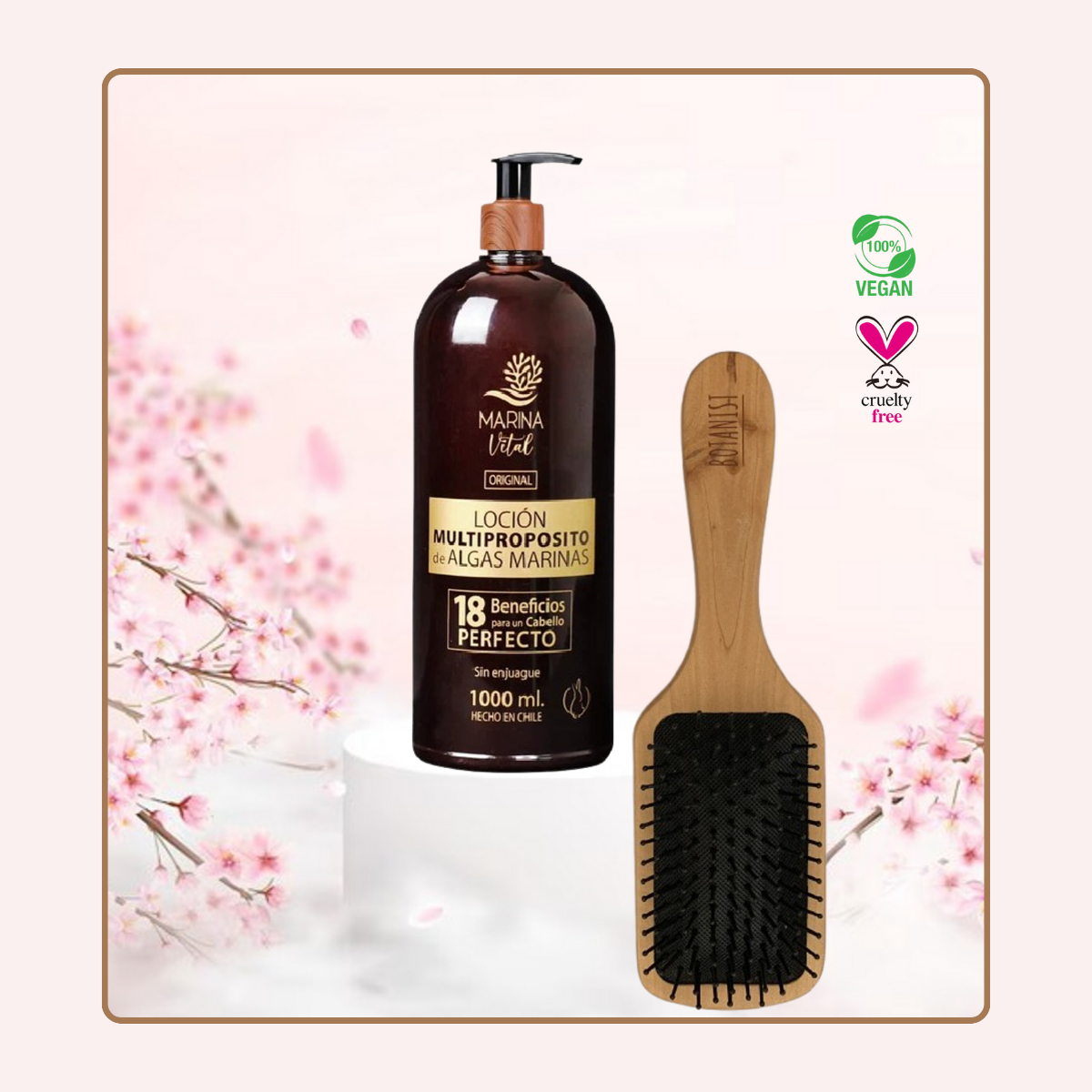 Loción Multiproposito Marina Vital 1 Ltr + Cepillo Madera