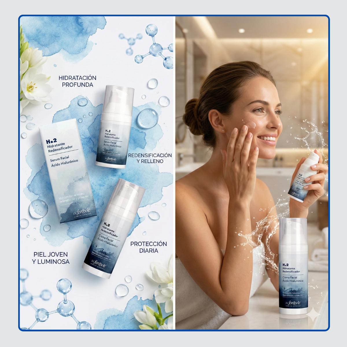 Serum Y Crema Facial Con Acido Hialuronico Pack Dr. Fontbote