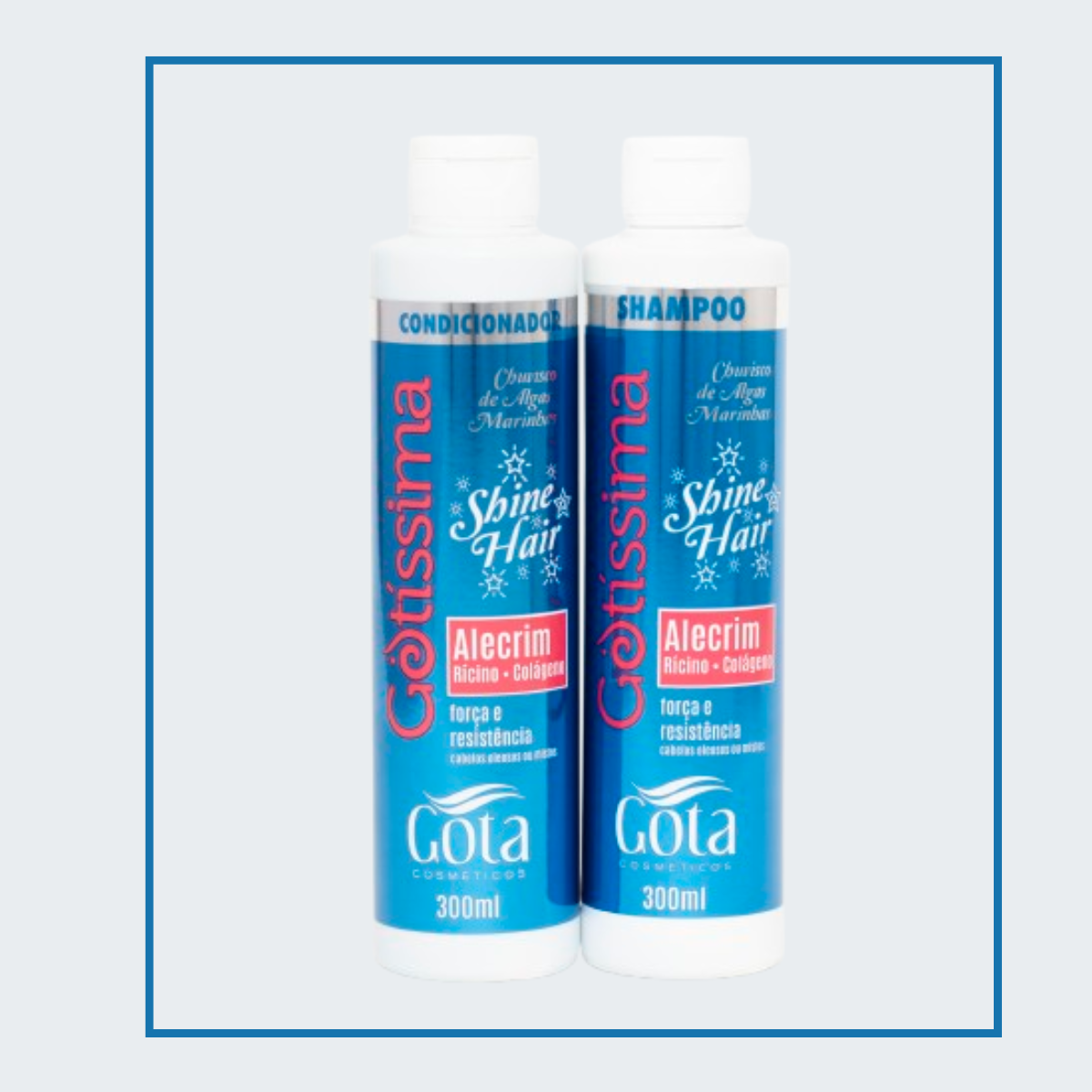 Kit Shampoo Y Acondicionador Gota Dorada Shine Hair 300 Ml C/U