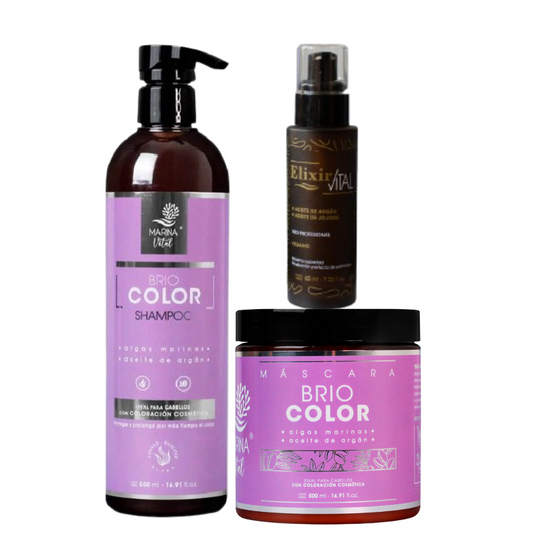 Shampoo Mascara Briocolor y Serum Marina Vital