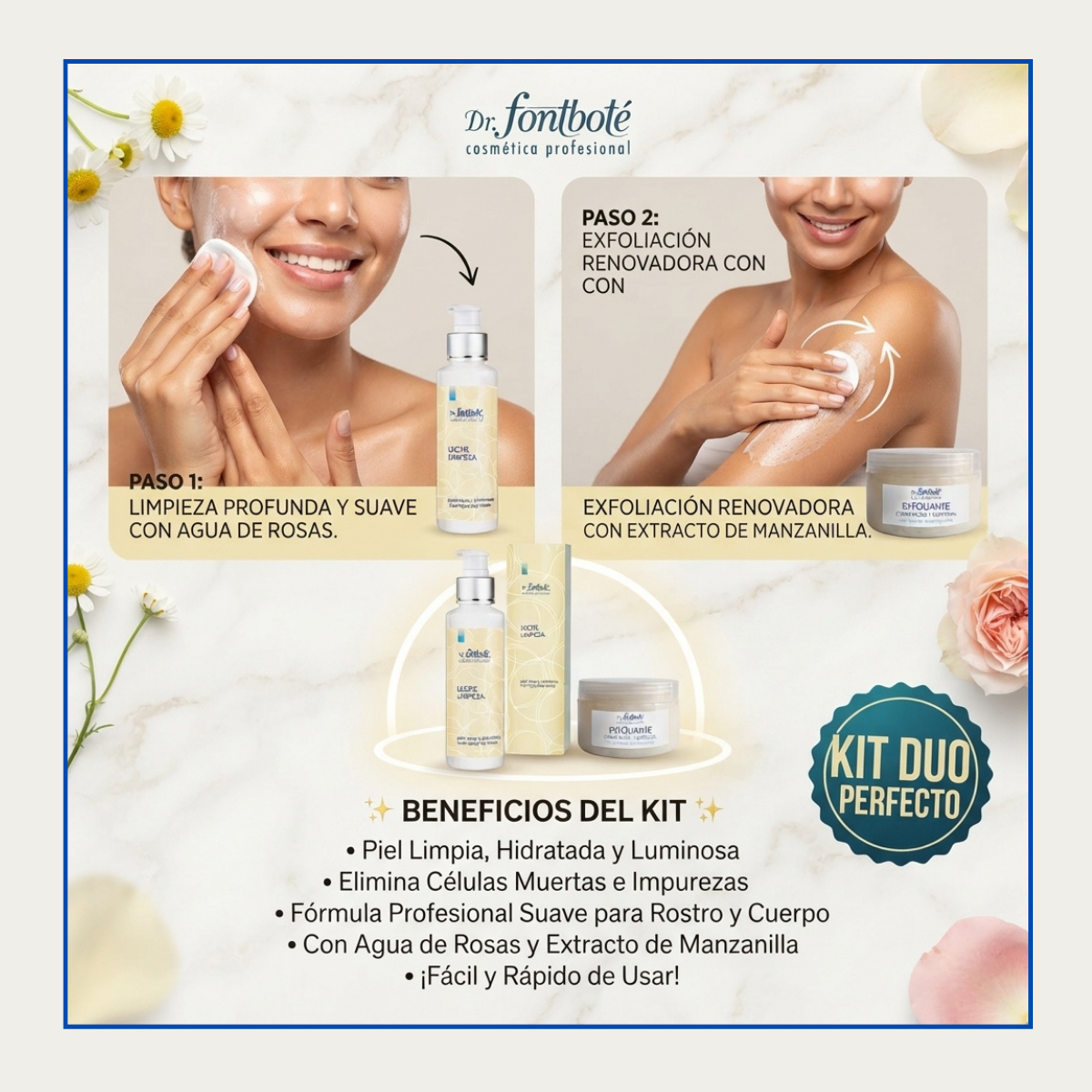 Leche de Limpieza y Exfoliante Dr Fontbote