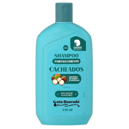 Shampoo Fortalecedor Para Cabello Rizado 430 Ml Gota Dorada