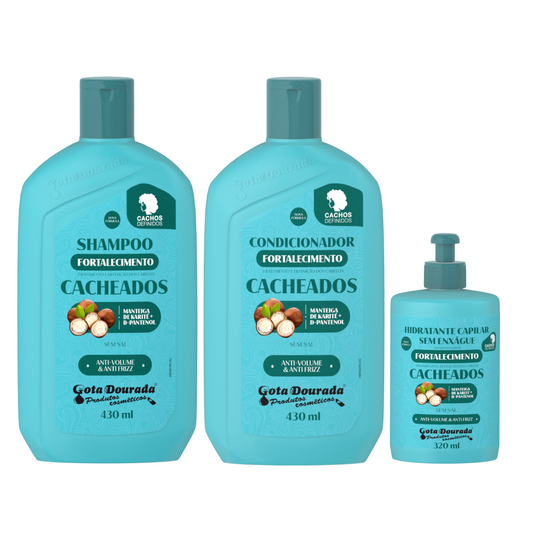 Gota Dorada Kit Fortalecedor Hidratante Cabello Rizado