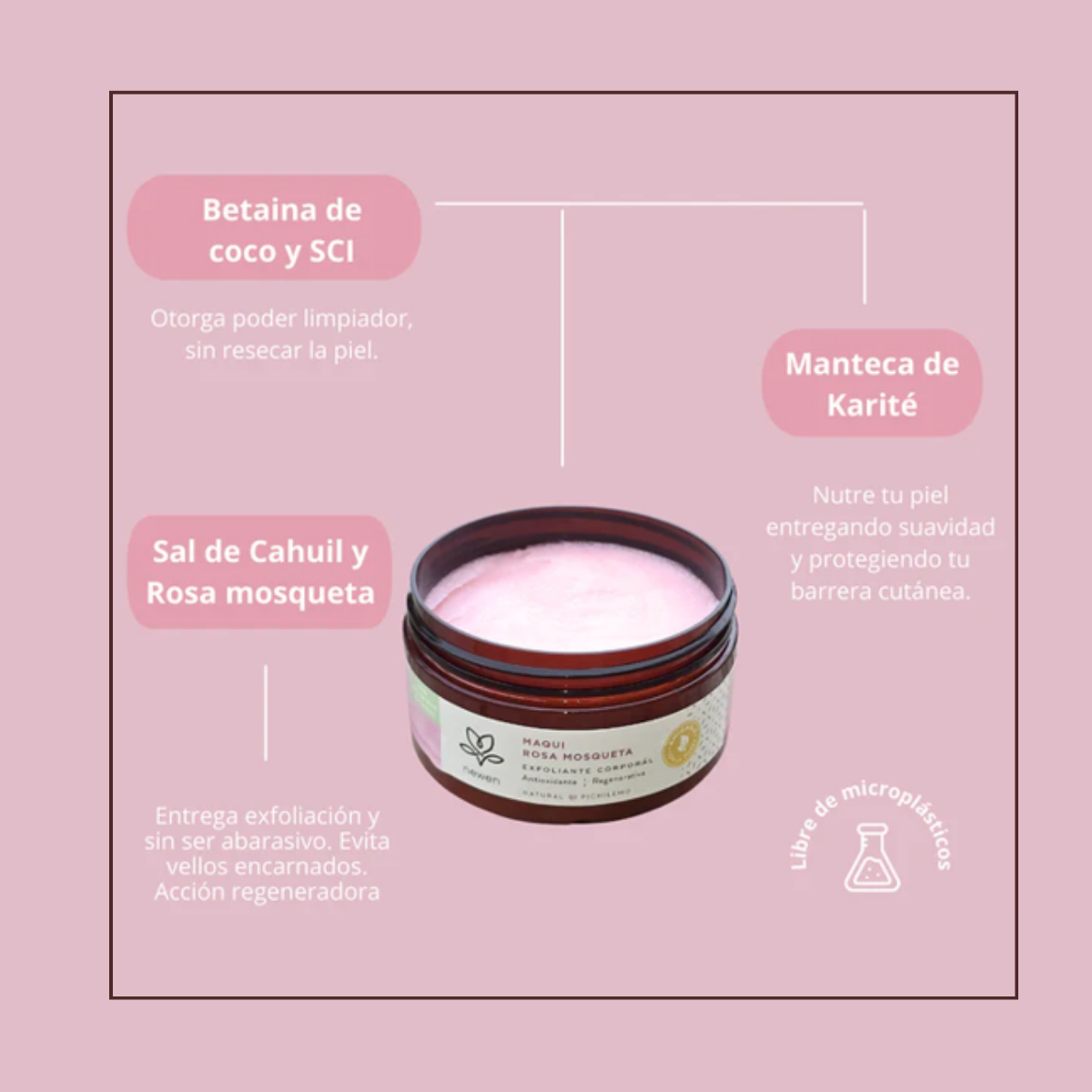 Exfoliante Corporal Maqui Rosa Mosqueta Newen