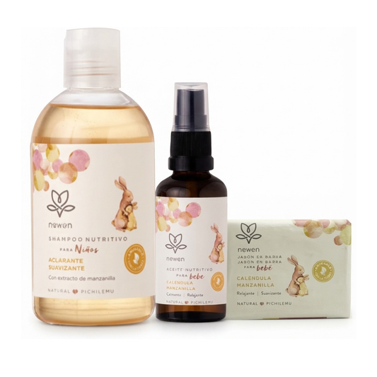 Shampoo + Jabon + Aceite Nutritivo NiÃ±o (a)  400 ml Newen