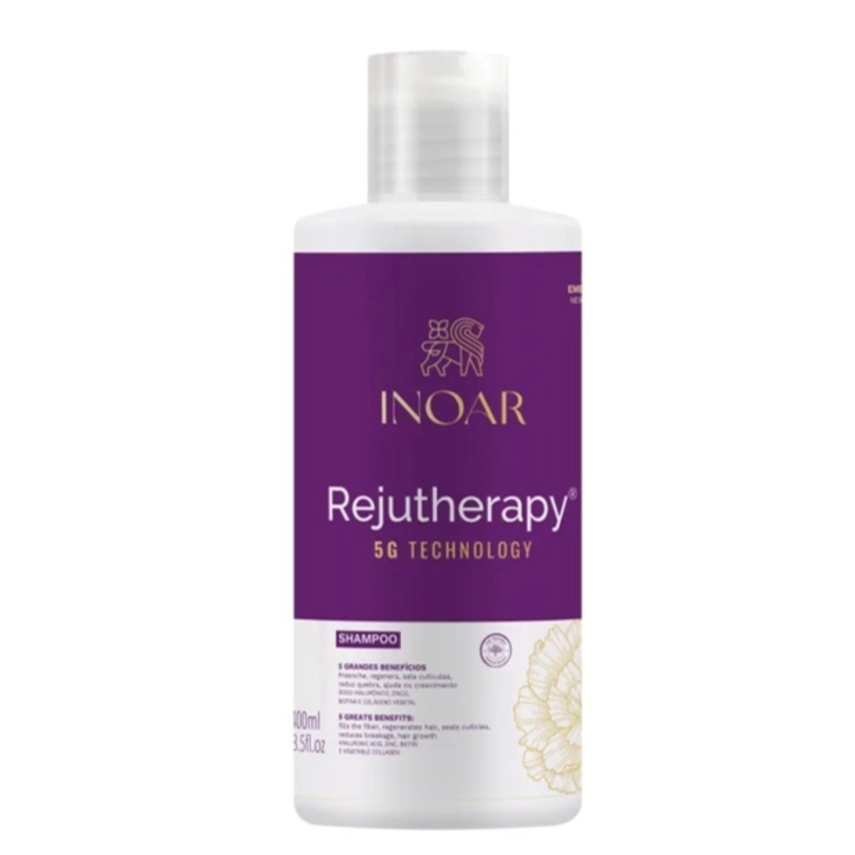 Shampoo Rejutherapy 5G Technology Ácido Hialurónico 400 ml Inoar