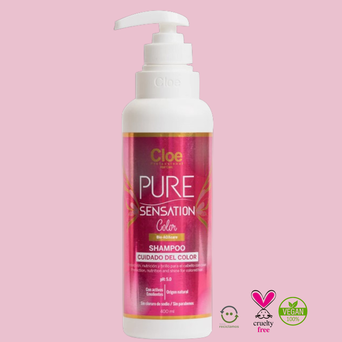 Shampoo Pure Sensation Color Cabello Tinturado 400ml Cloe