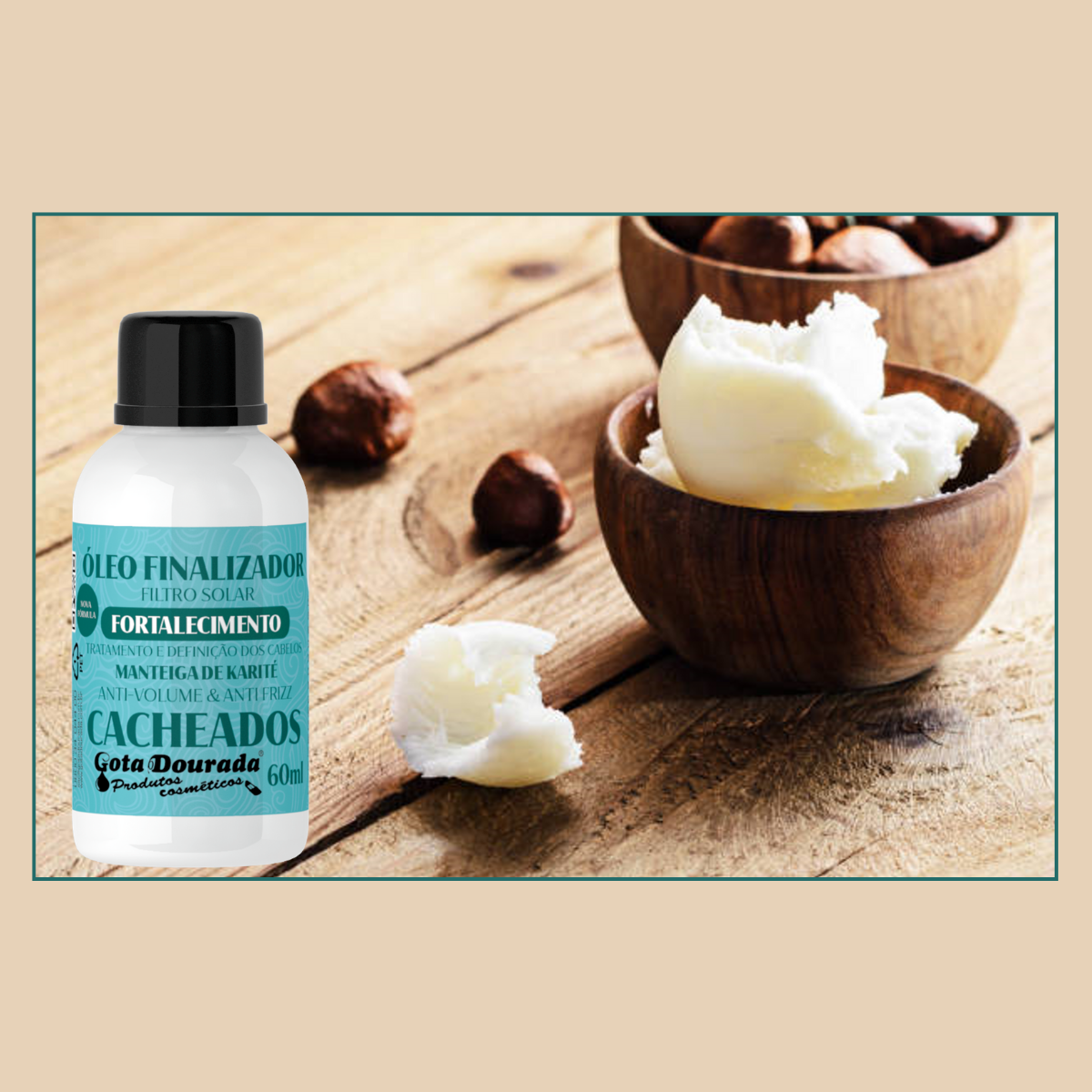 Aceite Fortalecedor Para Cabello Rizado 60 Ml Gota Dorada