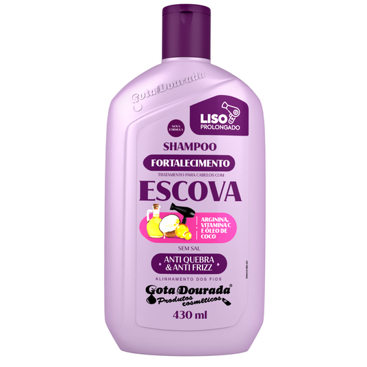 Shampoo Fortalecedor Capilar Cabello Liso 430 Ml Gota Dorada