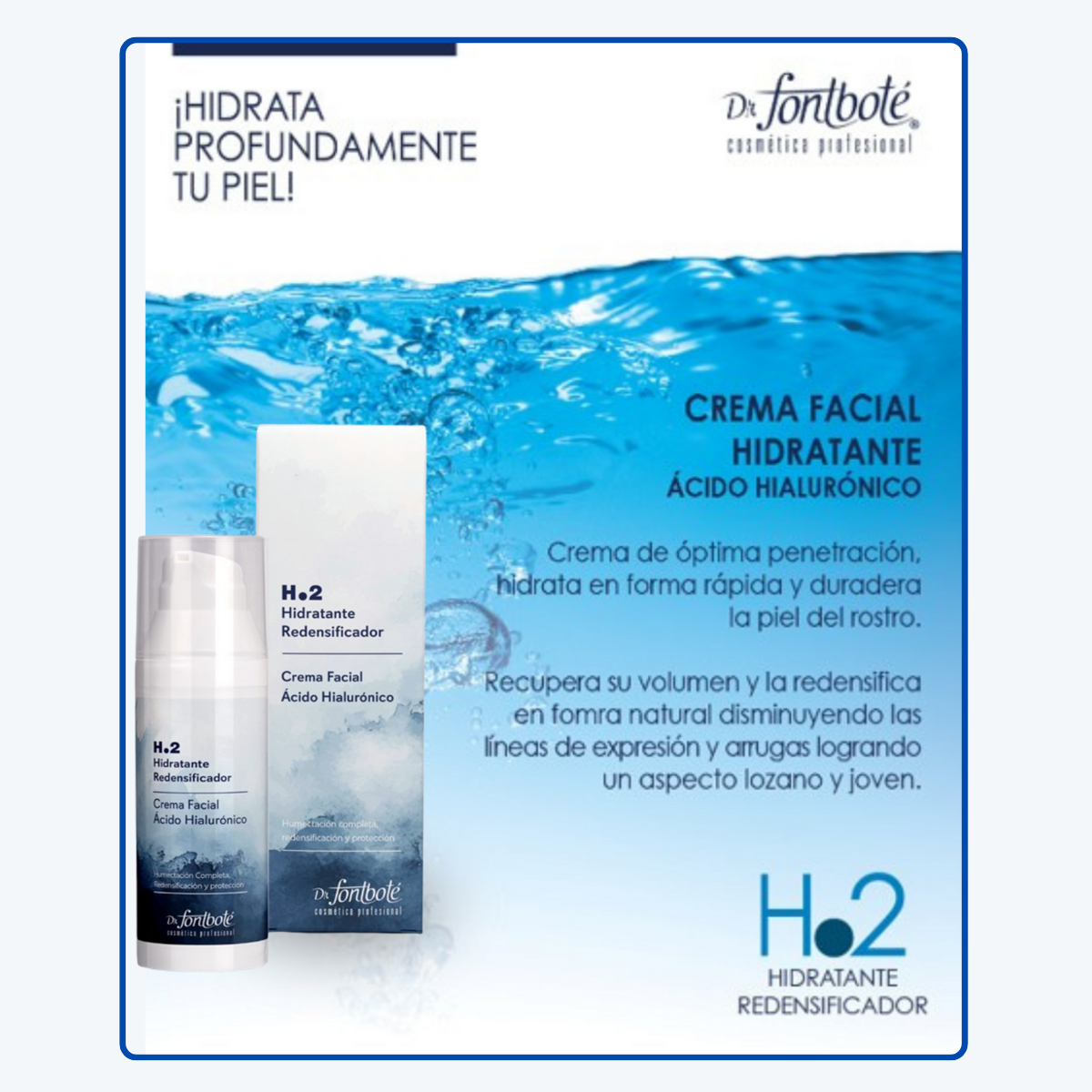 Crema Facial Hidratante Acido Hialuronico Dr Fontbote