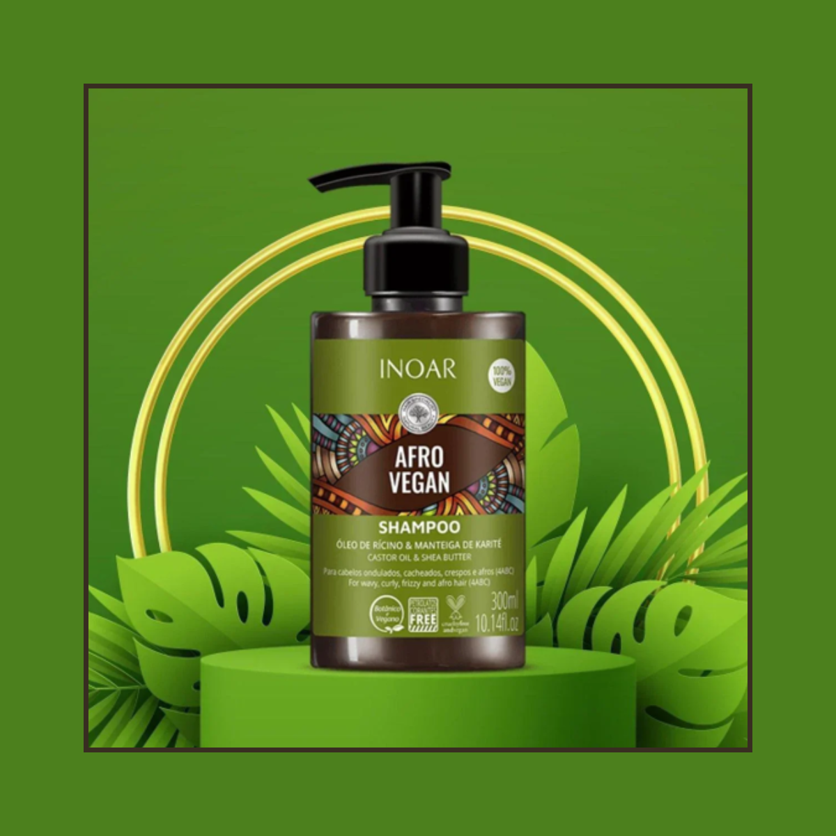 Shampoo Afro Vegan 300 Ml Inoar