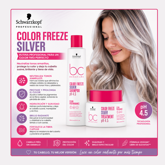 Kit Shampoo + Máscara Color Freeze Silver Ph 4.5 Schwarzkopf