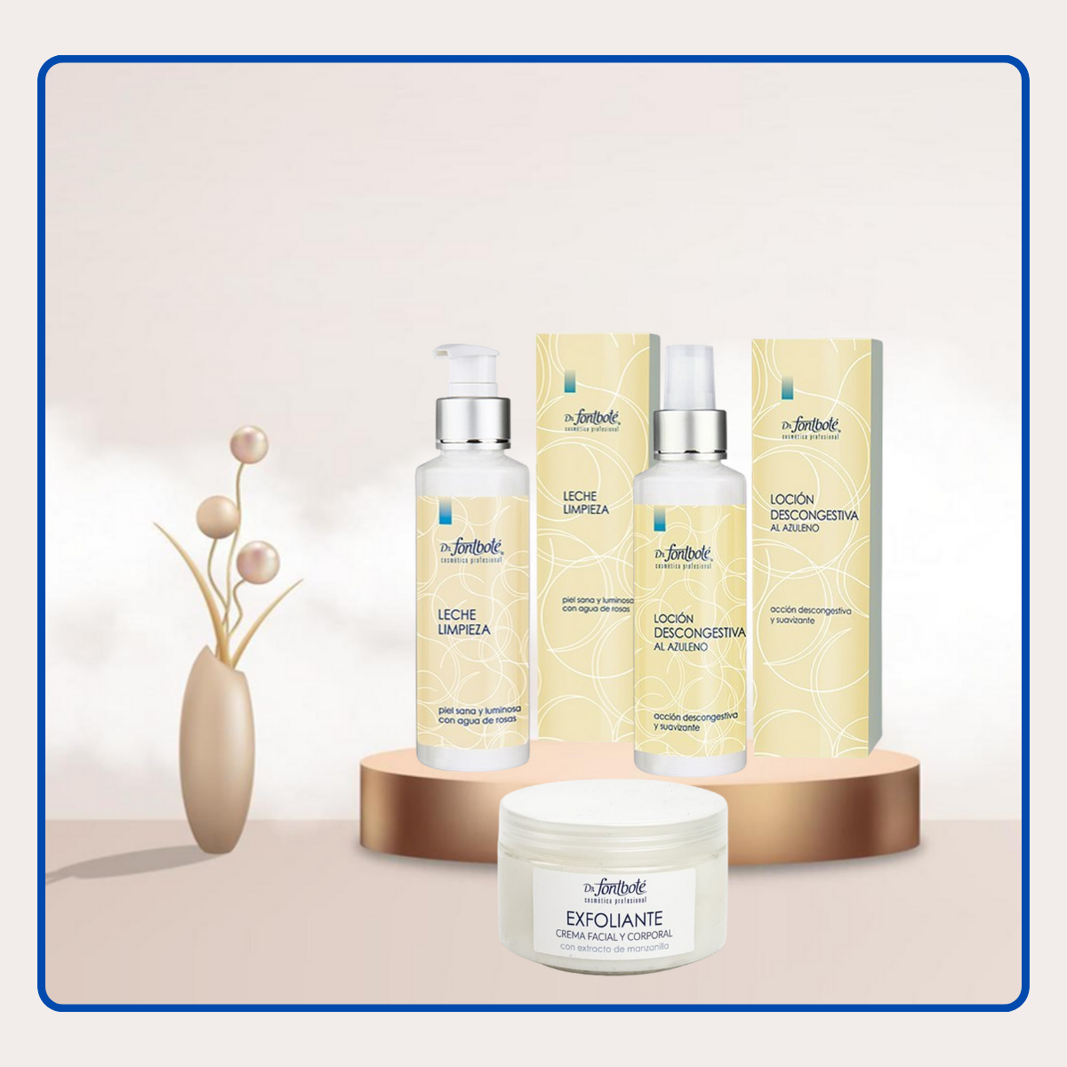 Leche Limpieza +Locion Descongestiva+Exfoliante Dr Fontbote