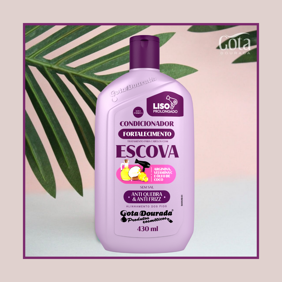 Acondicionador Fortalecedor Cabello Liso 430 Ml Gota Dorada