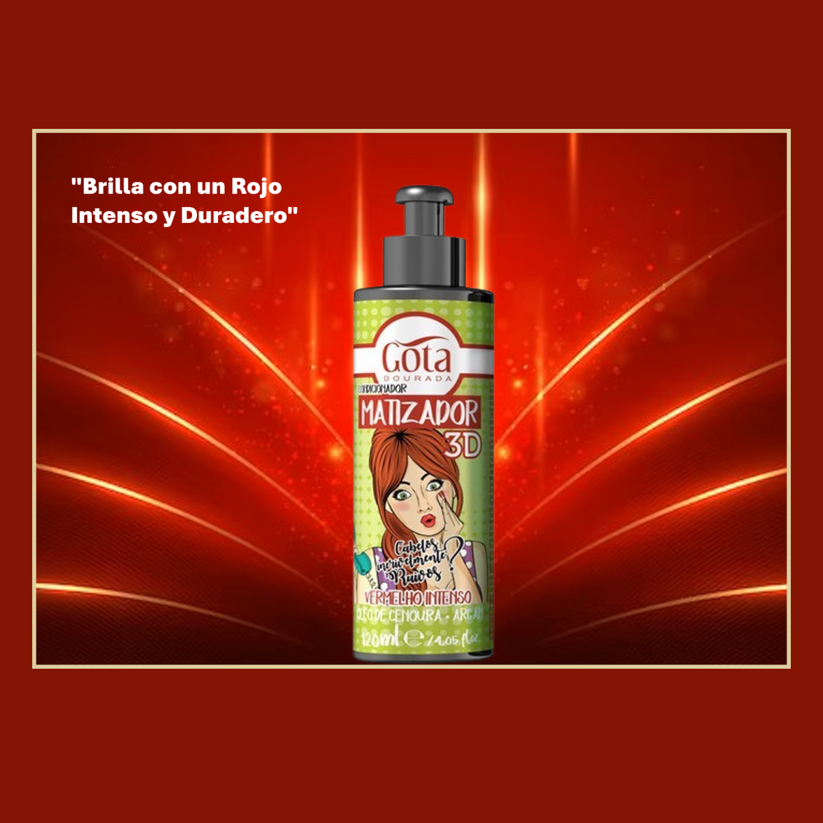 Matizador 3d Rojo Intenso 120 Ml Gota Dorada