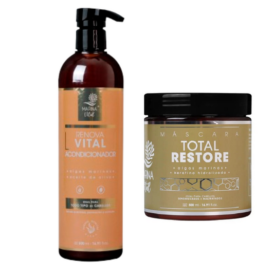 Mascara Restauradora y Acondicionador Marina Vital