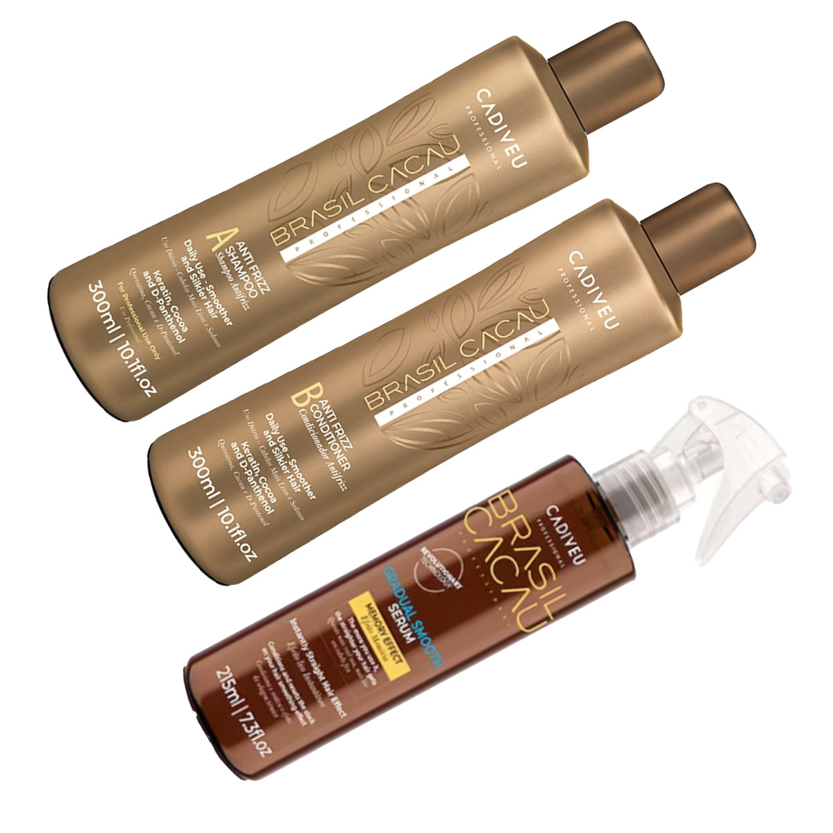 Set Shampoo + Acondicionador + Liso Mágico Brasil Cacau