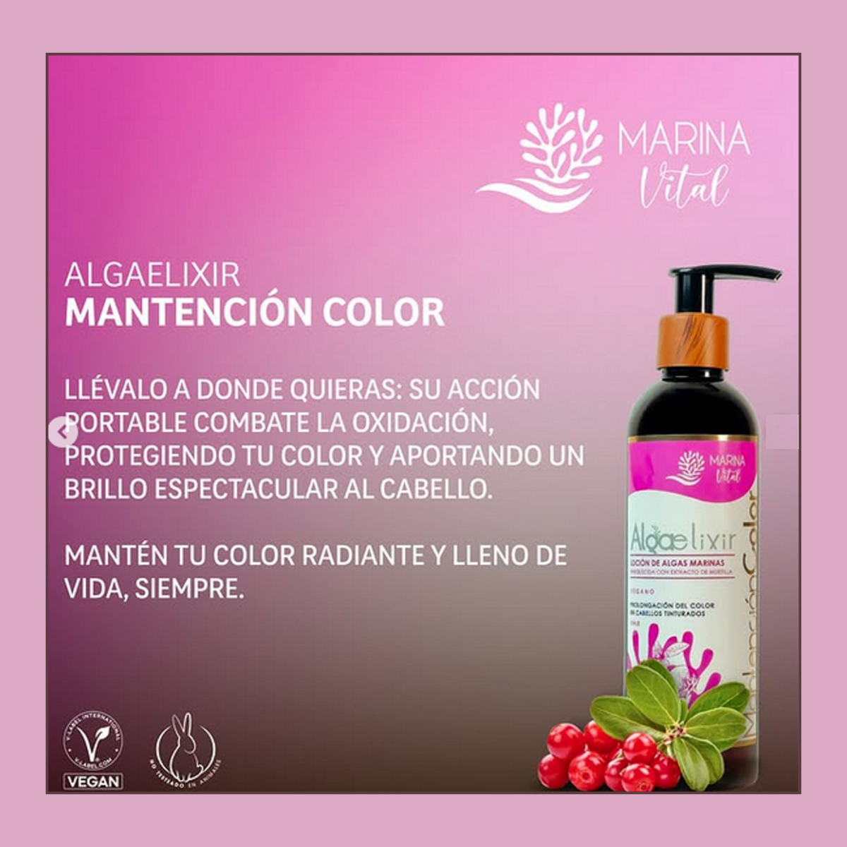 Loción AlgaElixir Mantención Color 250 ml Marina Vital
