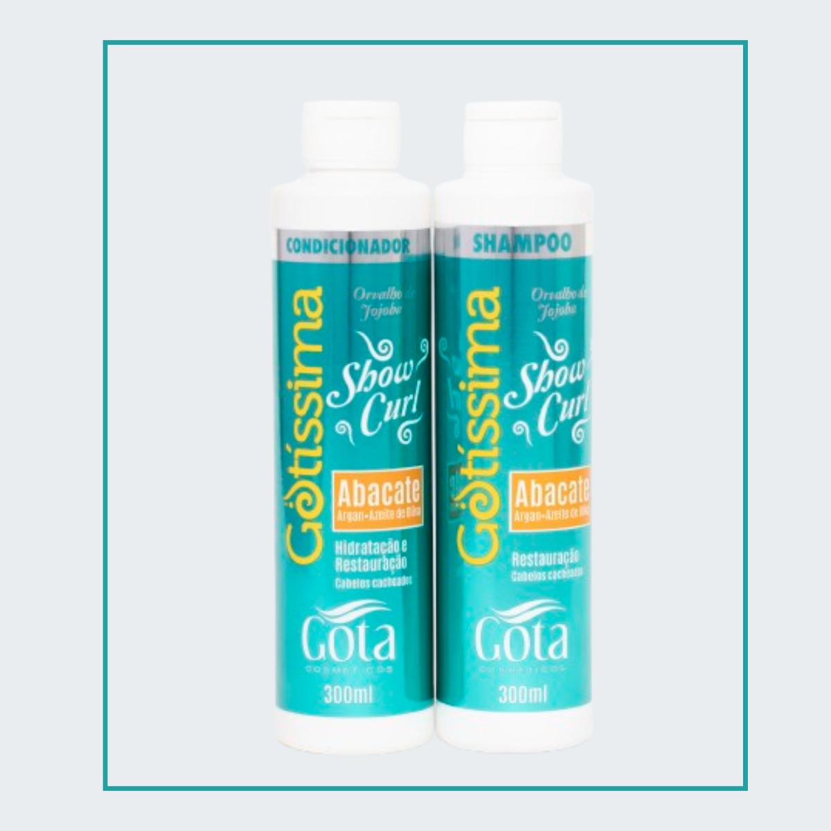 Kit Shampoo Y Acondicionador Gota Dorada Show Curl 300 Ml C/U