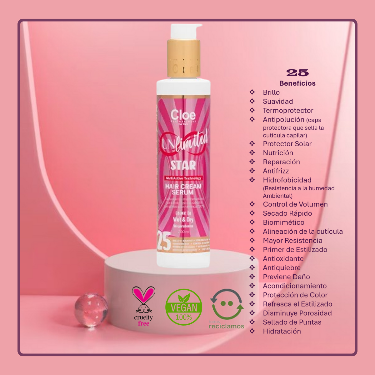 Serum Cloe 25 Beneficios Unlimited Star 200ml