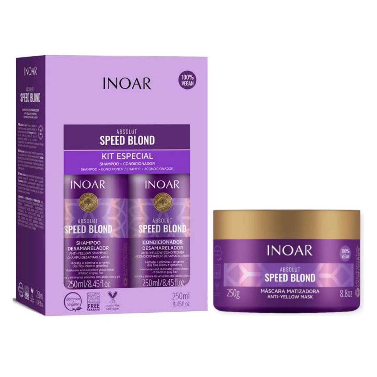 Matizador Speed Blond Sampoo y Acondicionador+Mascara