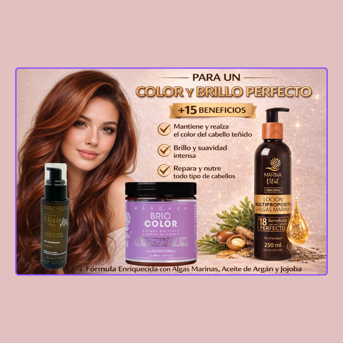 Máscara Briocolor y Loción Multi + Serum Marina Vital