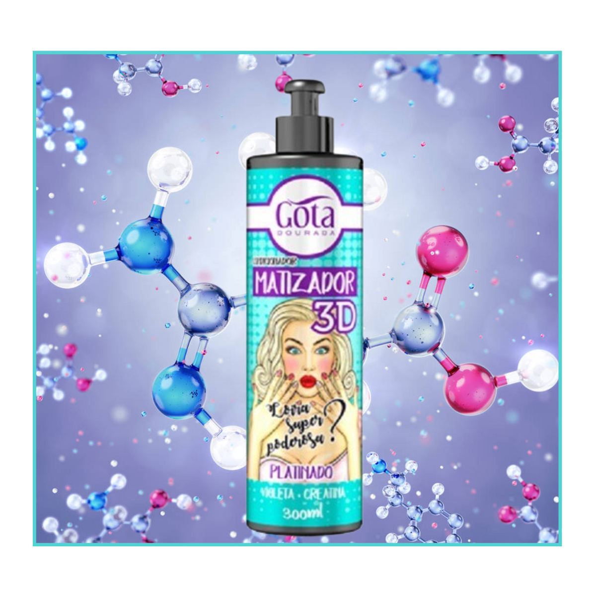 Matizador 3d Platinado 300 Ml Gota Dorada