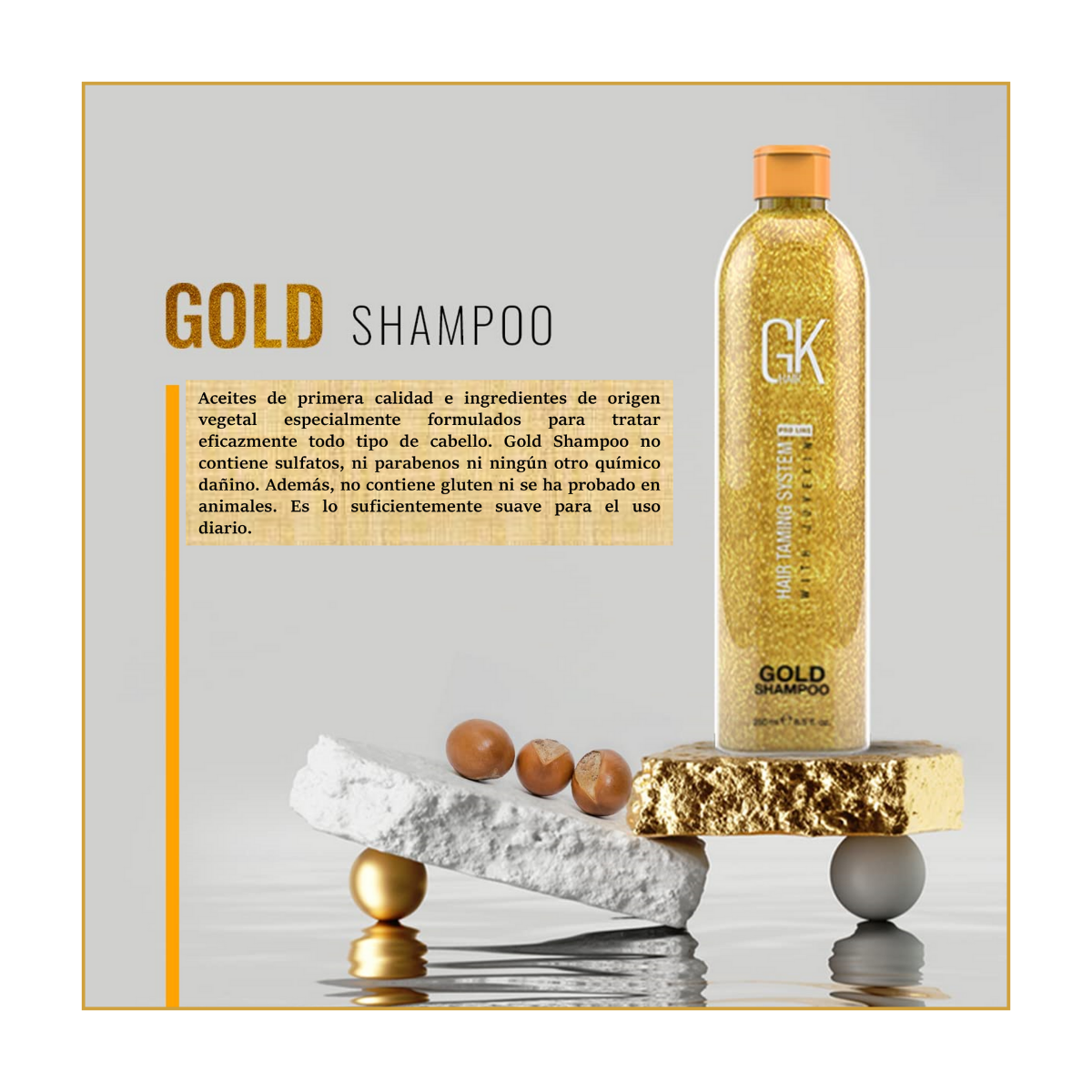 Shampoo Gold Juvexin Brillo - Hidratacion 250ml GK Hair