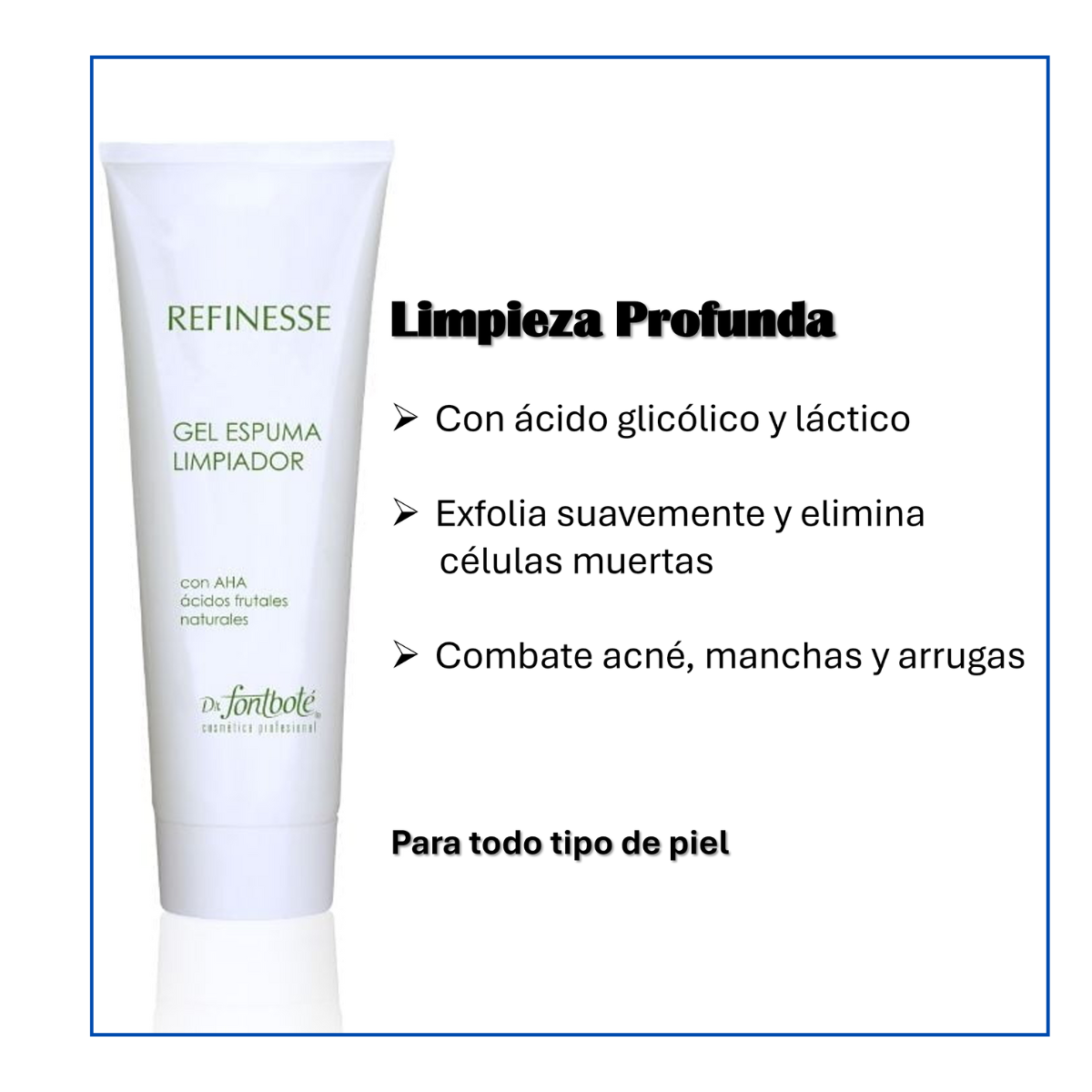 Gel Espuma Limpiador Con Aha 185 Ml Dr Fontbote