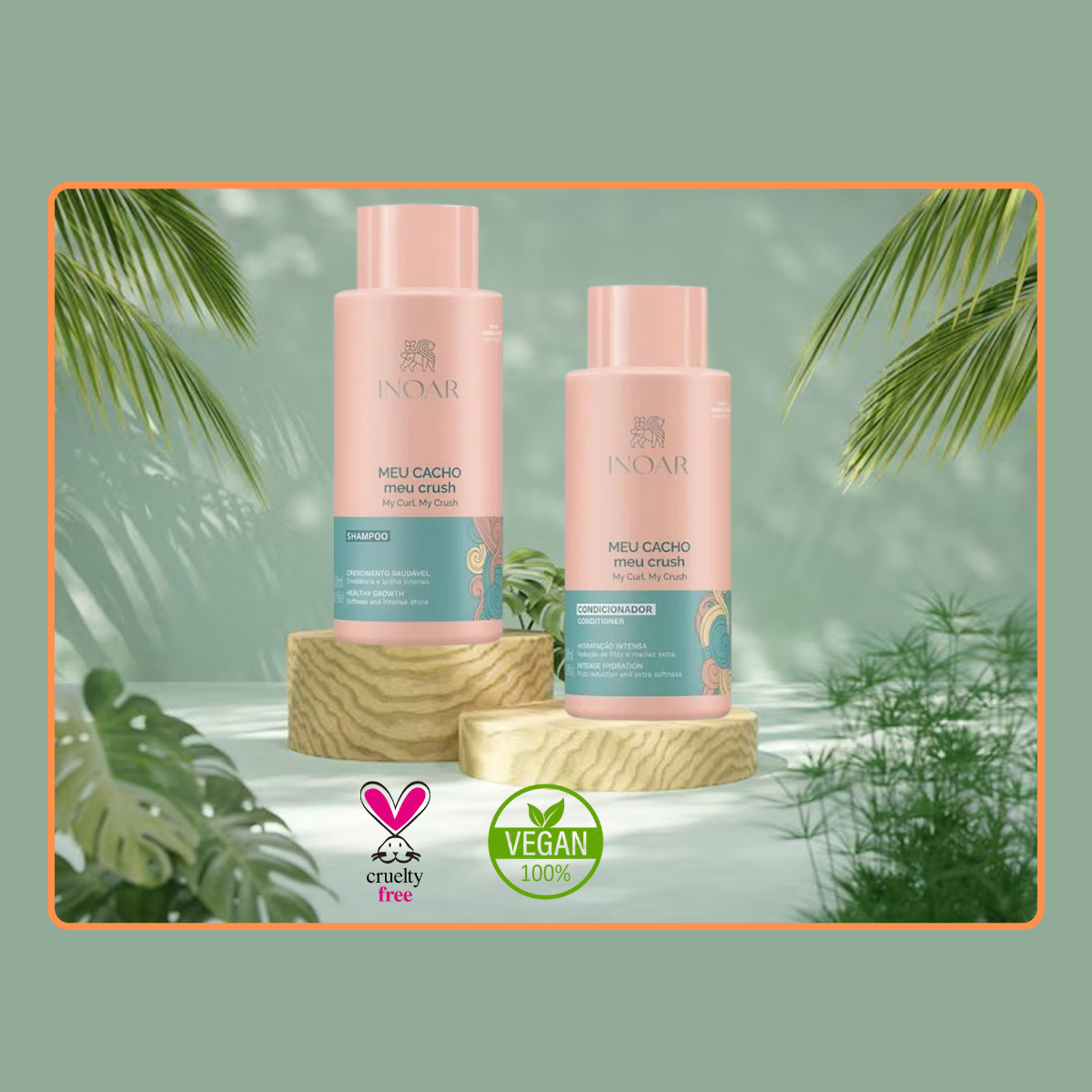 Meu Cacho Shampoo y Acondicionador Inoar 500 ml C/U