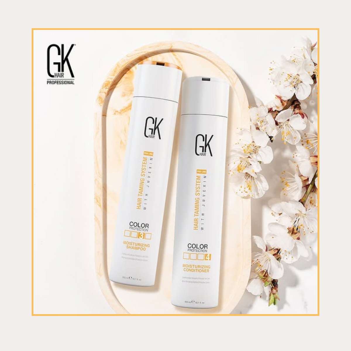 Shampoo y Acondicionador Moisturizing 300 ml c/u Gk Hair