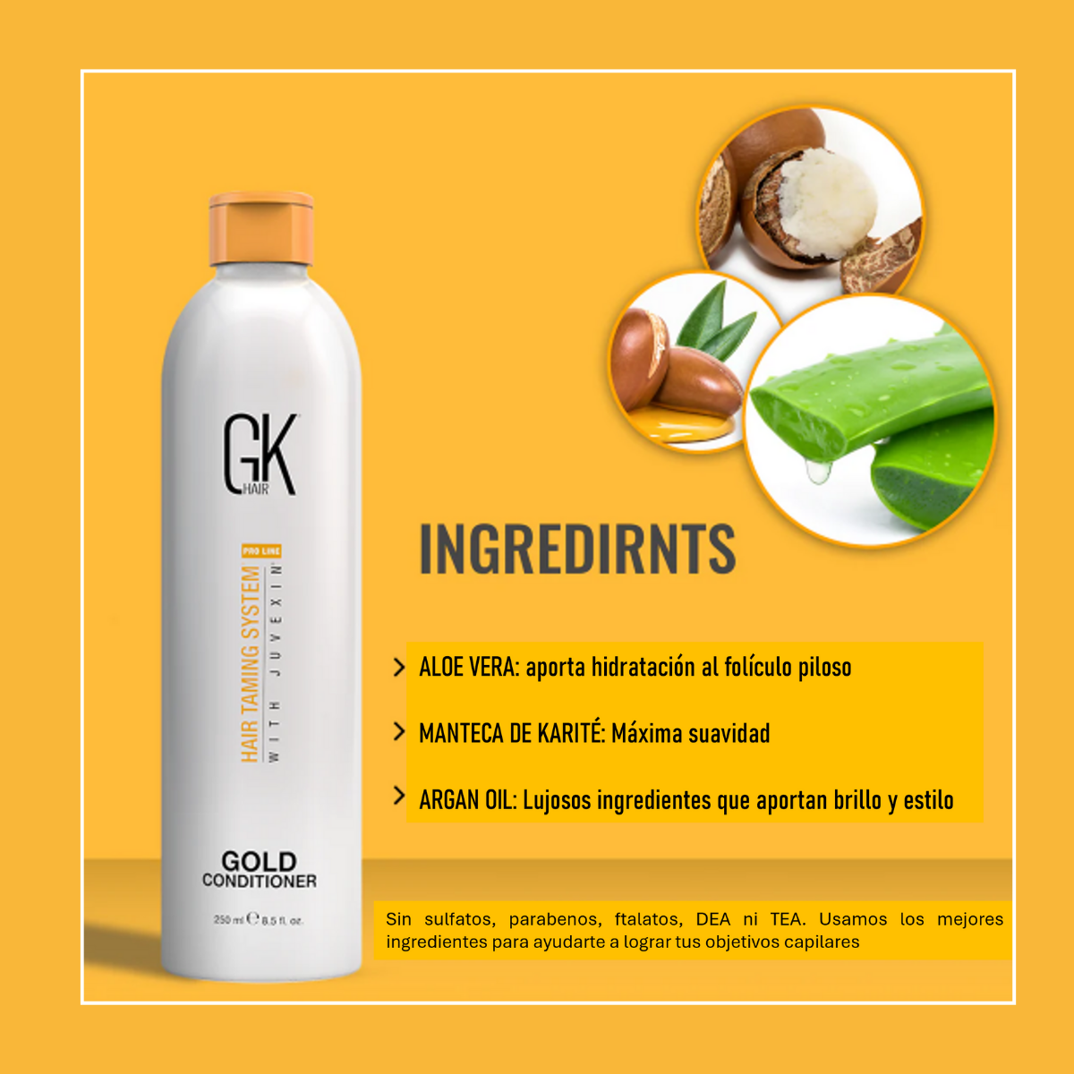 Acondicionador Gold Juvexin Hidratante 250ml GK Hair