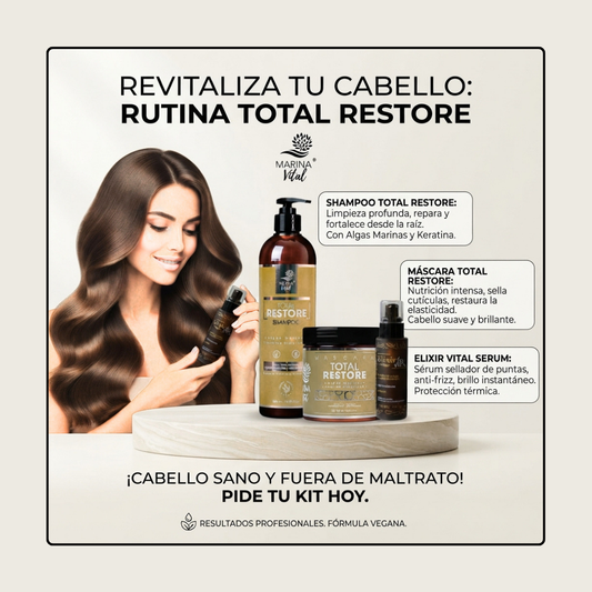 Shampoo, Mascara Restauradora y Serum Elixir