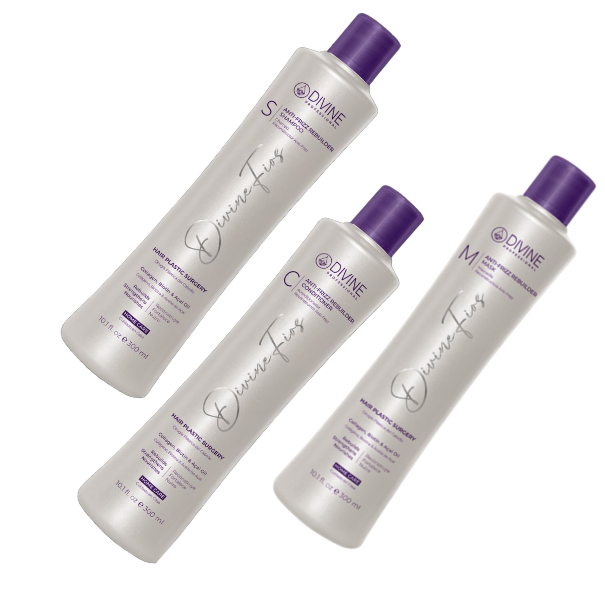 PACK Shampoo + Acondicionador + Mascara Divine Professional 300 Ml C/U