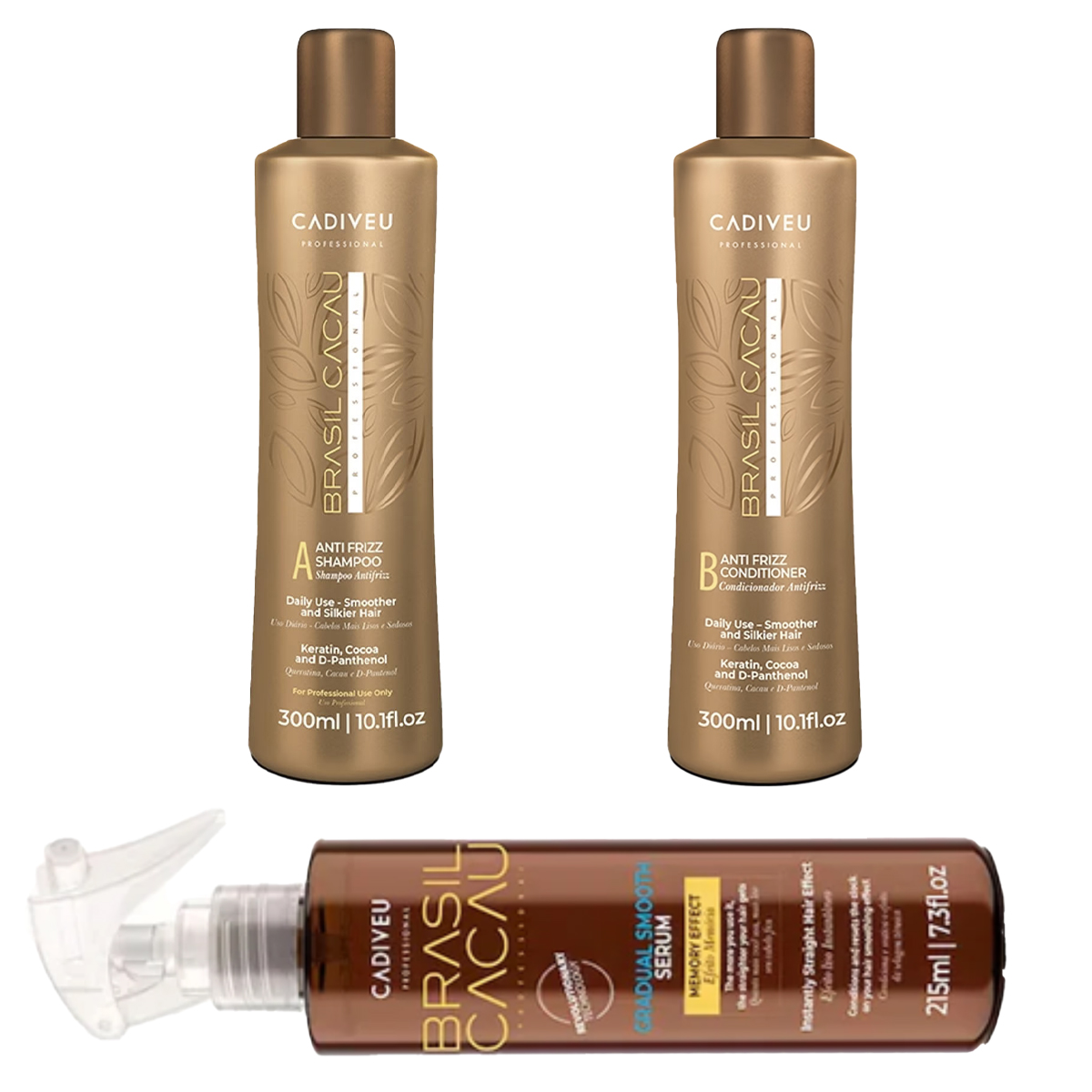 Set Shampoo + Acondicionador + Liso Mágico Brasil Cacau
