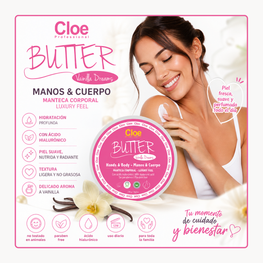 Crema de Manos y Cuerpo Vainilla Cloe 170 g