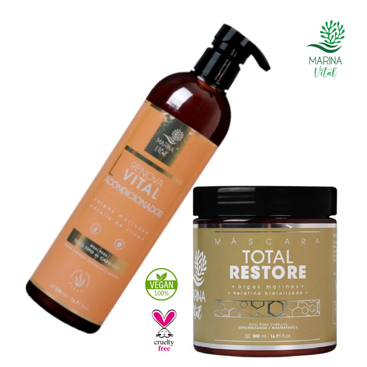 Mascara Restauradora y Acondicionador Marina Vital