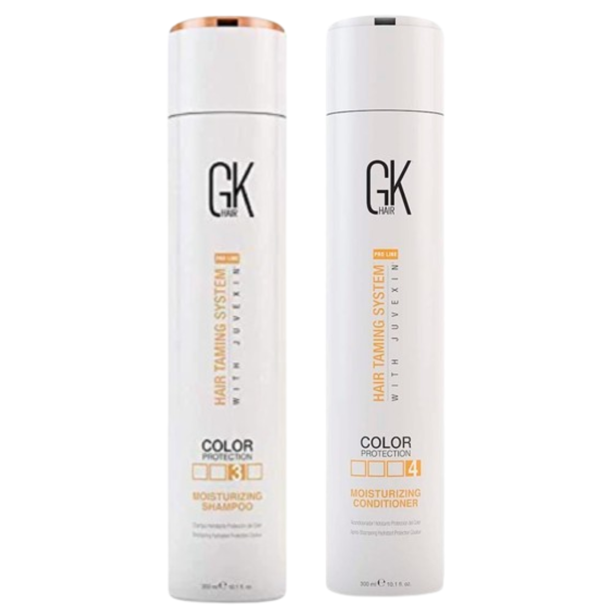 Shampoo y Acondicionador Moisturizing 300 ml c/u Gk Hair