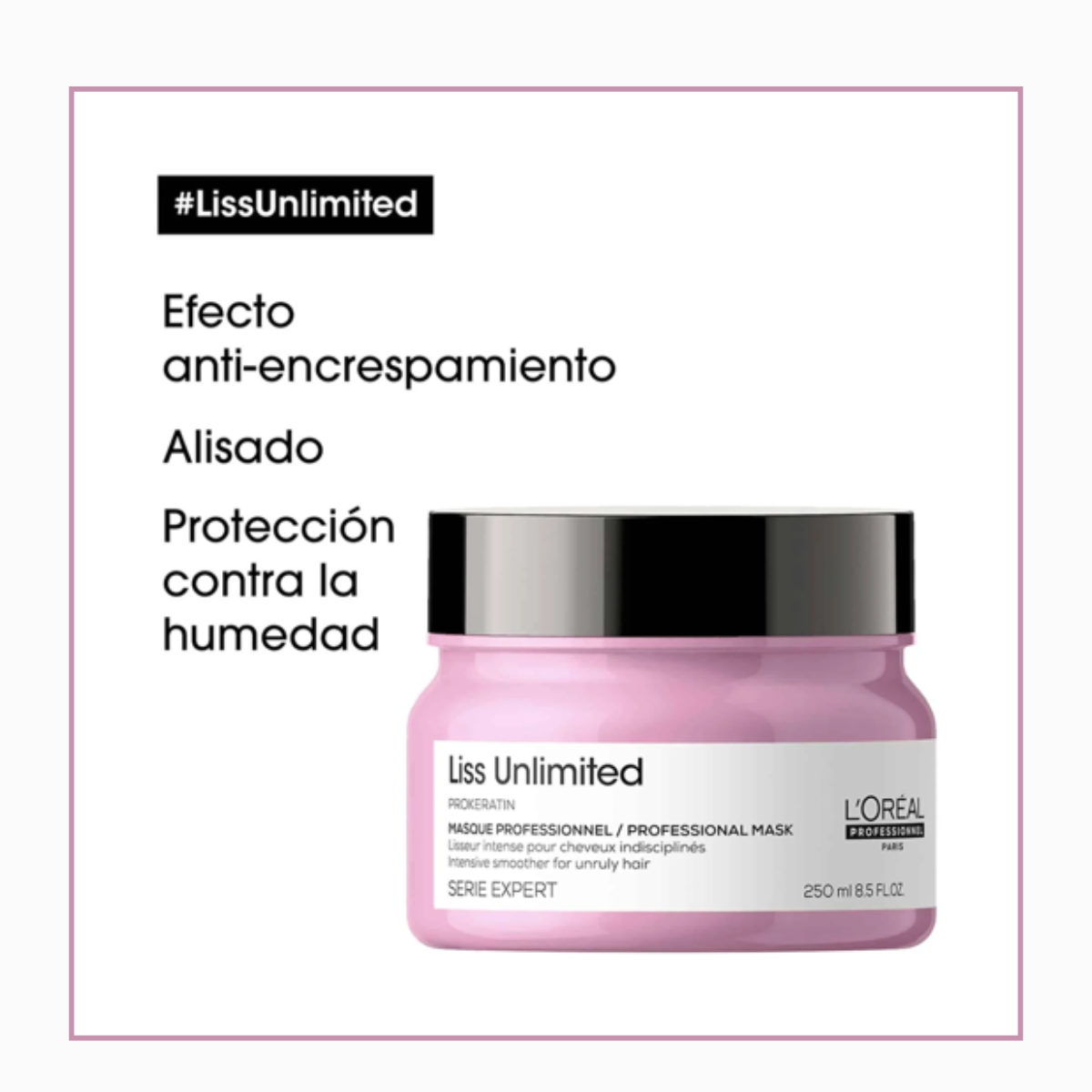 Mascara Alisado Intenso Liss Unlimited 250 ml Loreal