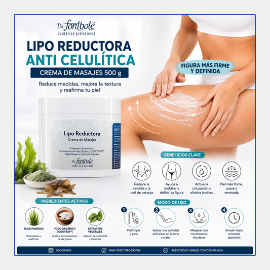 Crema de Masajes Liporeductora 500 g Dr Fontbote