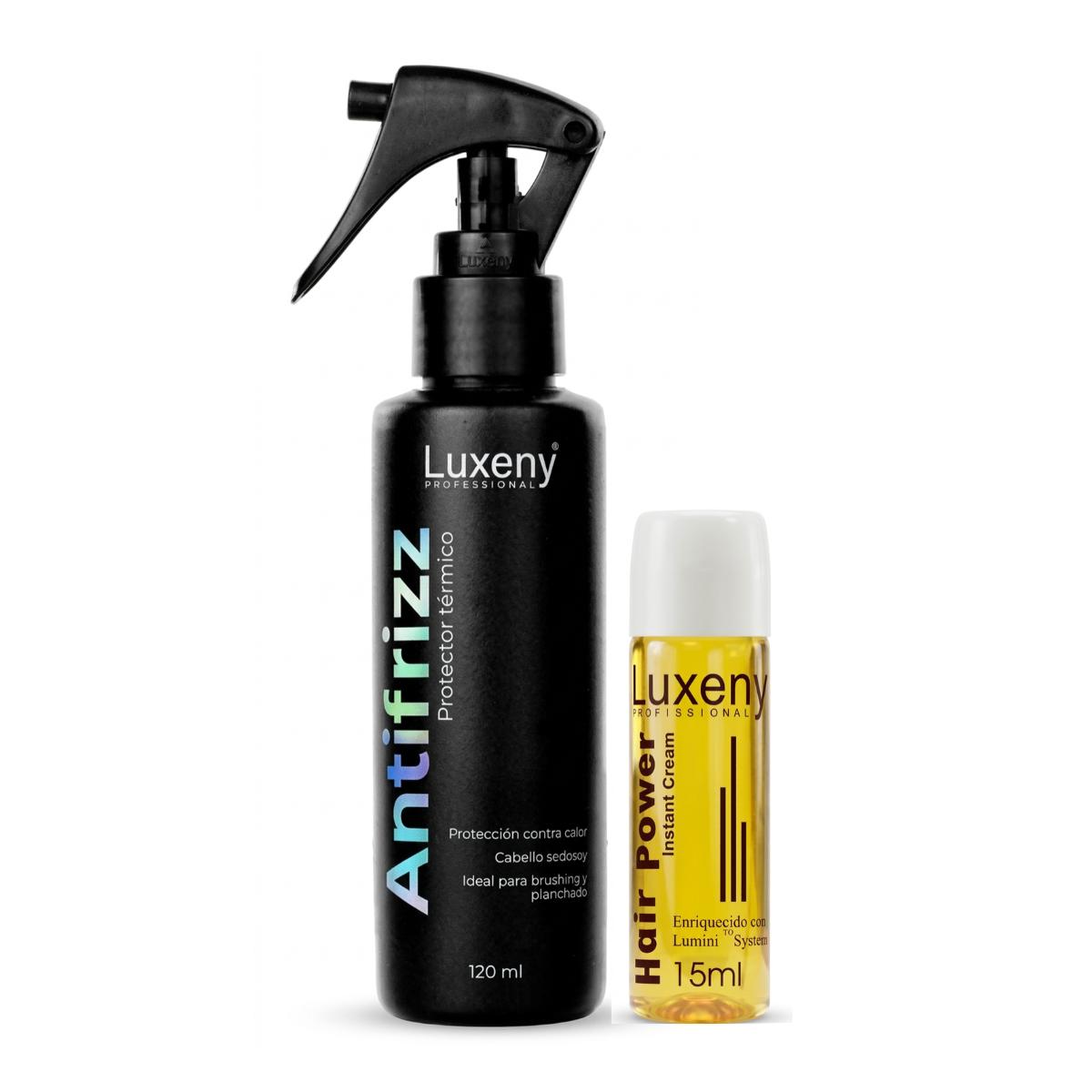 Protector Térmico 120 ml y Mini Hair Power 15 ml Luxeny