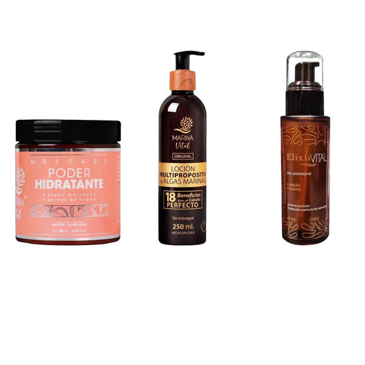 Mascara Poder Hidrante 500ml+Locion Multiproposito 250ml+serum 60 ml MV