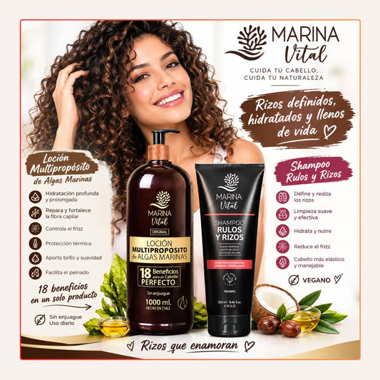 Multiproposito 1000ml+shampoo Rulos 250ml Marina Vital Pack