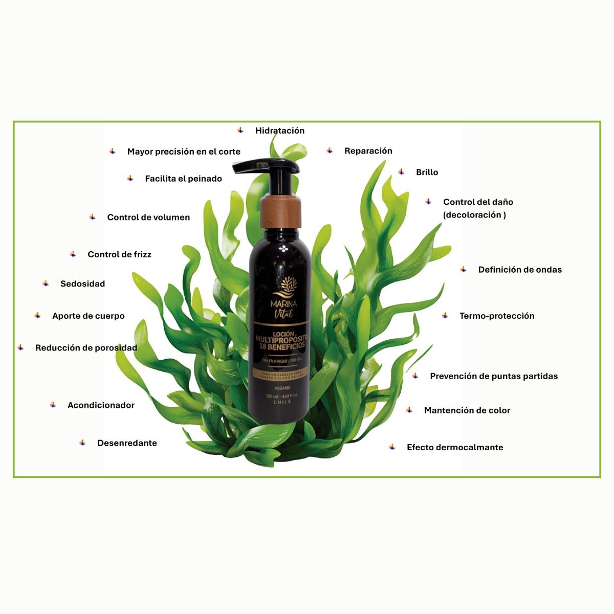 Locion Multiproposito Algas Marinas 120ml. Marina Vital
