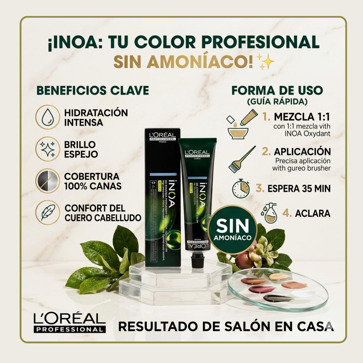 Tintura Inoa LP  7.11 Rubio Ceniza Profundo 60 grs