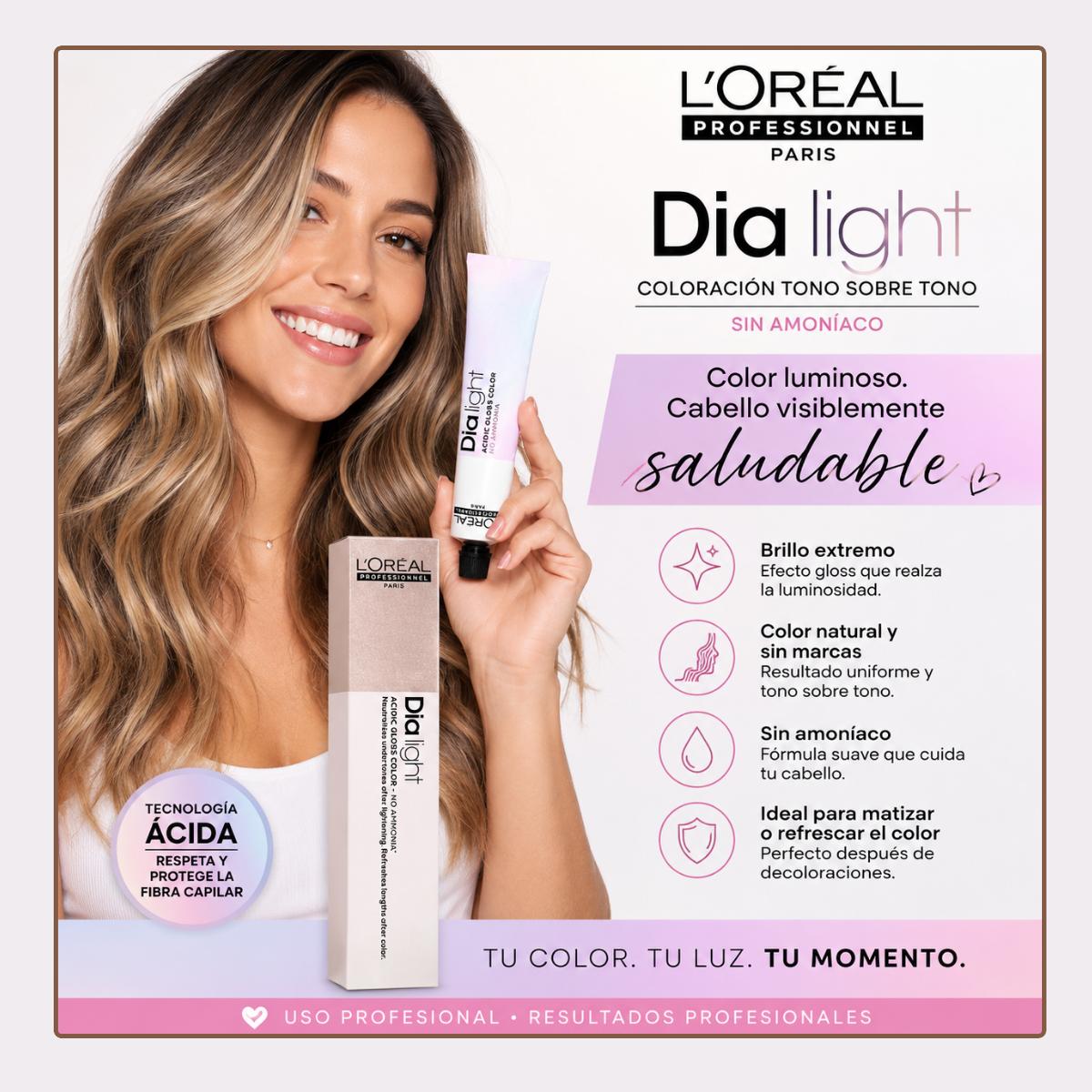 Tintura LP Dia Lights 9.82 Rubio Claro Moca Irizado 60 ml