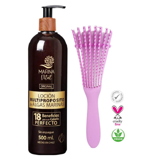 Loción Multpróposito Mv 500 Ml +cepillo Cabello Rizadorosado