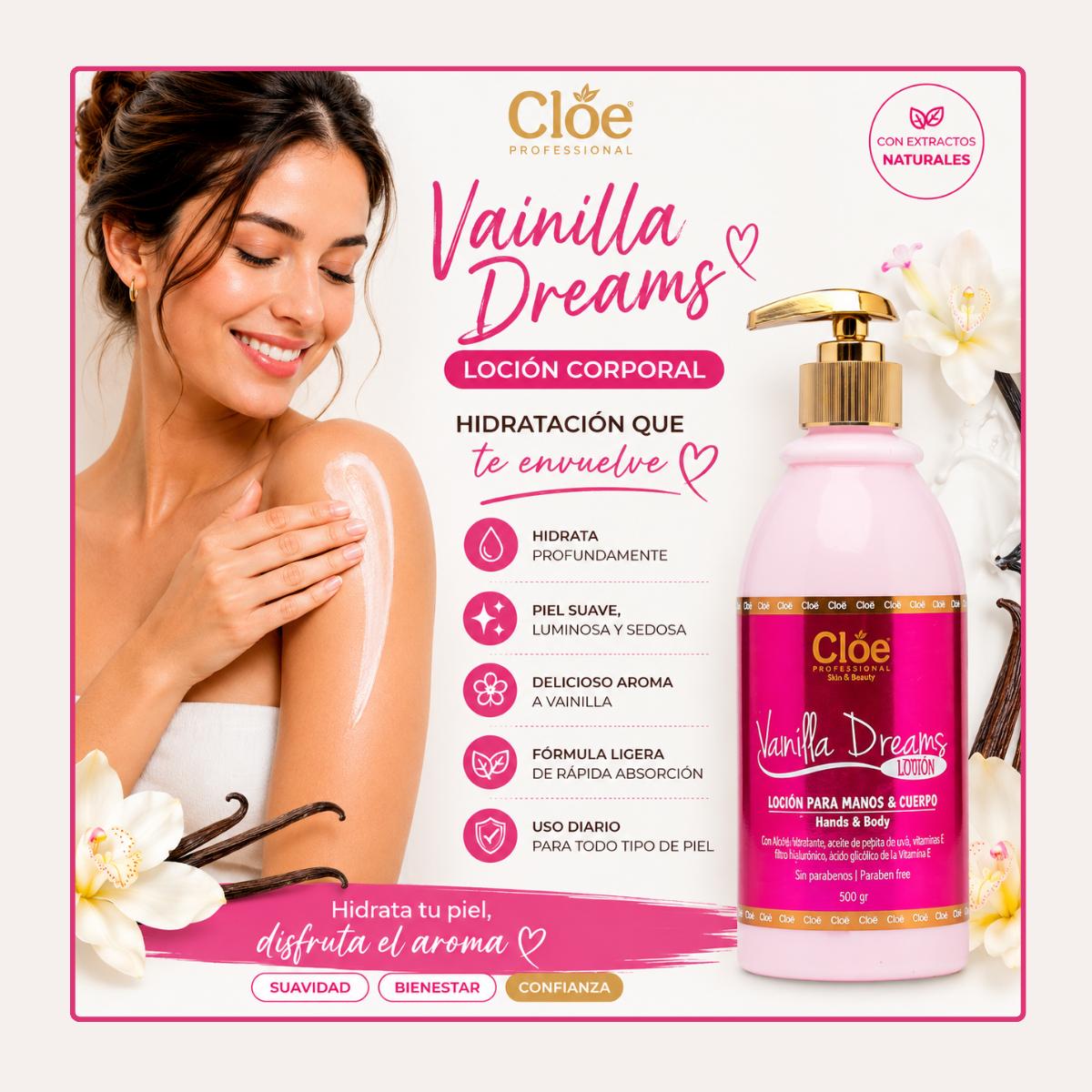 Locion Vainilla Dreams Professional Cloe 500 ml