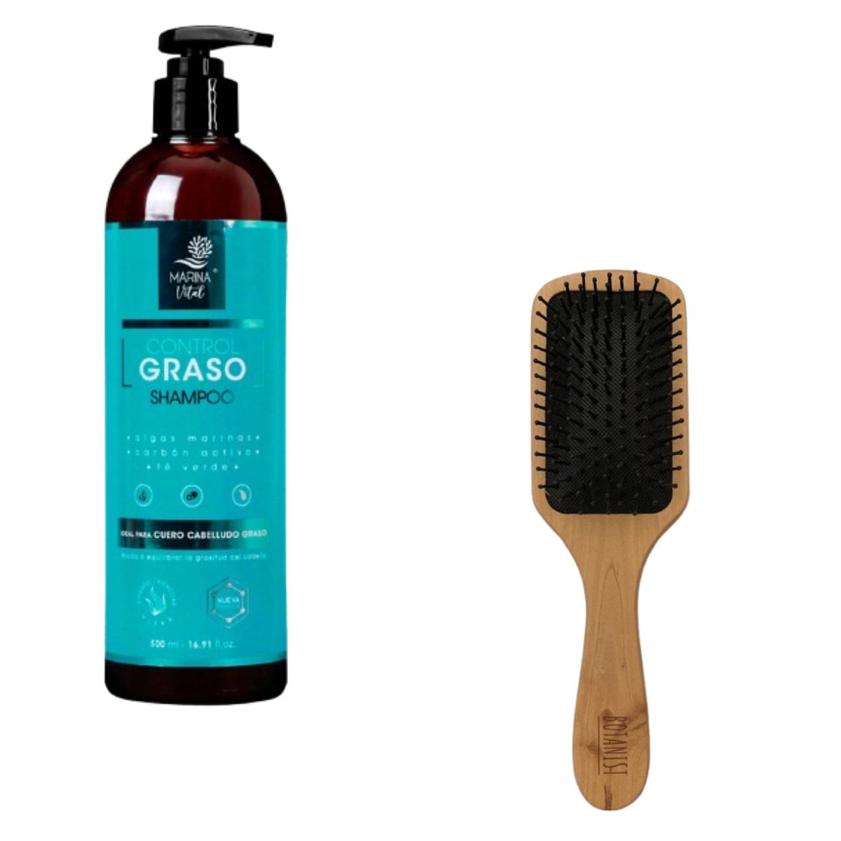 Shampoo Control Graso 500 ml + Cepillo Desenredador