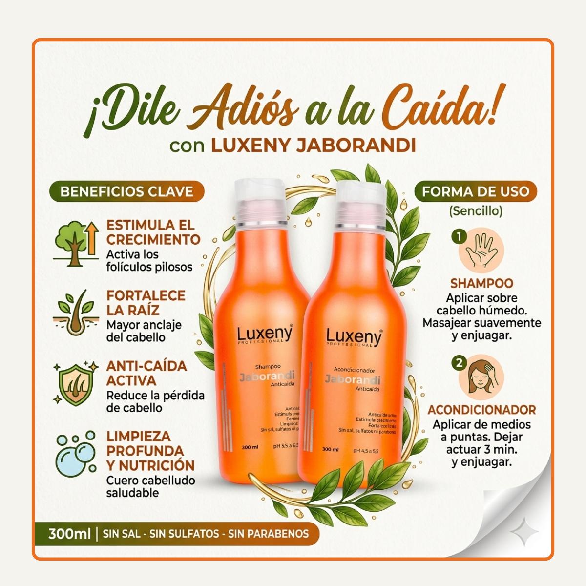 Shampoo y Acondicionador Anticaida Jaborandi 300 ml